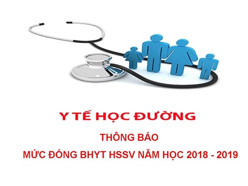 Thông báo mức đóng BHYT HSSV năm học 2018 - 2019